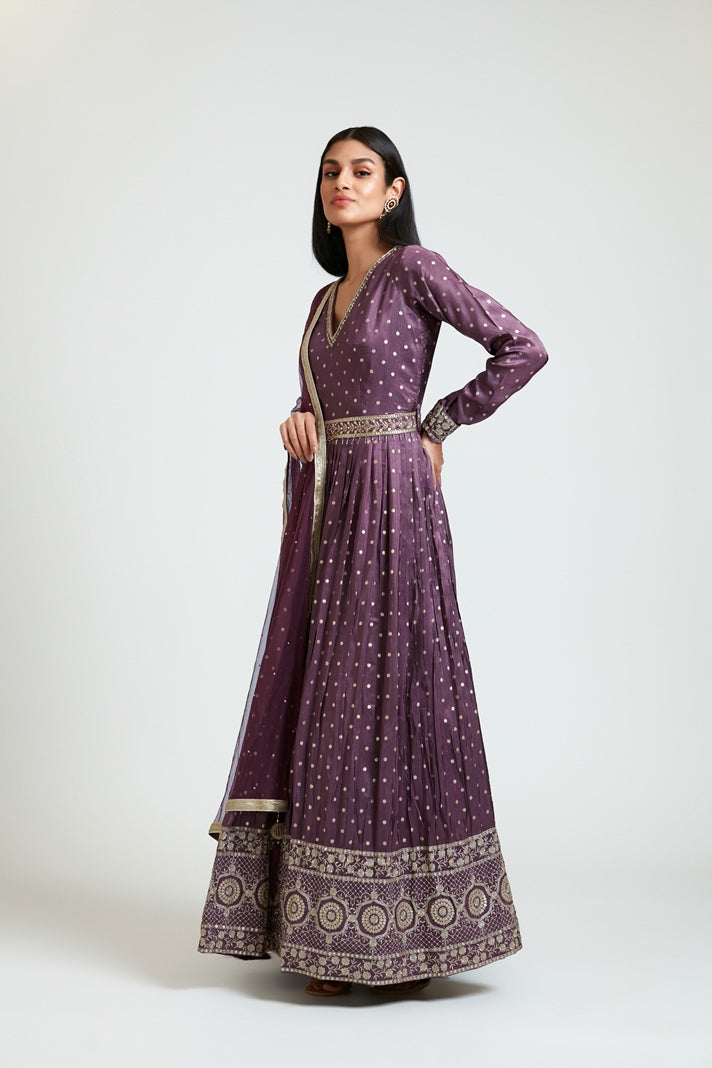 Neerus Women Banaras Wine Dress