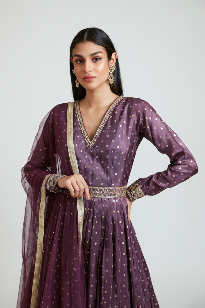 Neerus Women Banaras Wine Dress