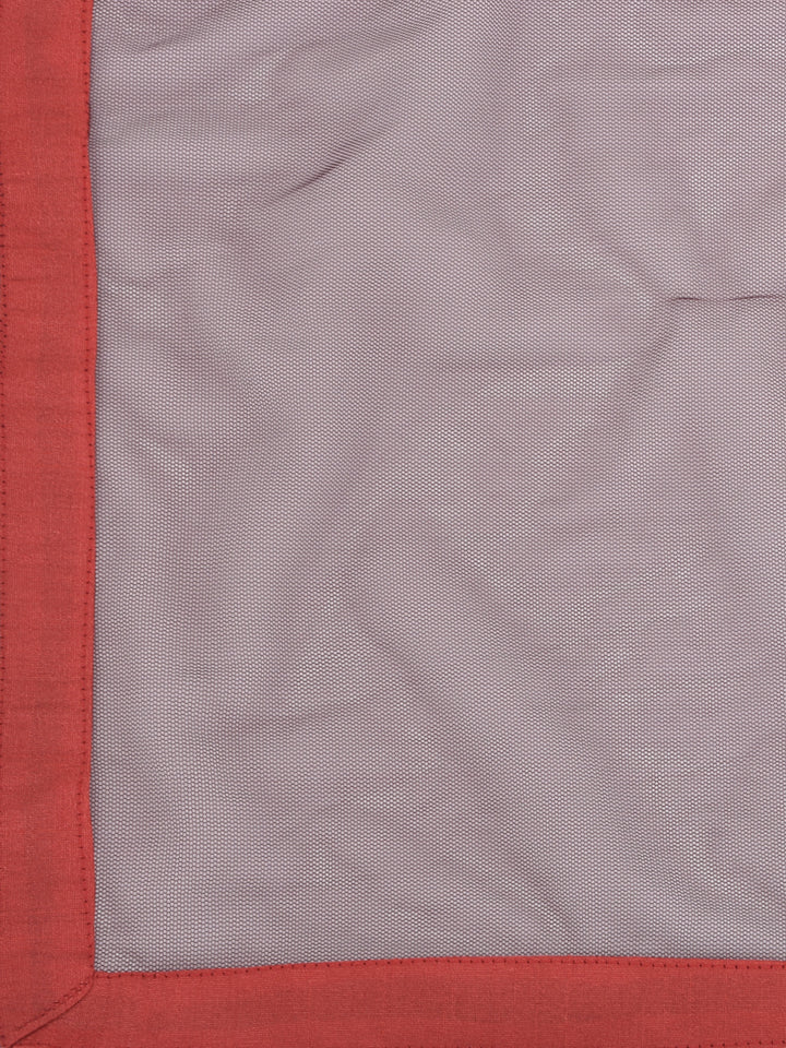 Neerus Maroon embroidered kurta set with skirt and dupatta - detail view 3