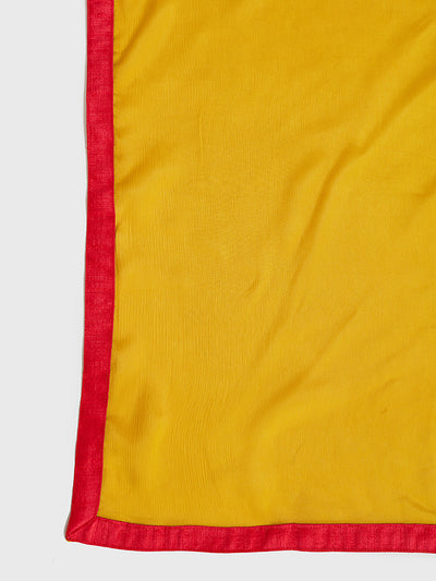 Neerus Yellow Color Georgette Fabric Suit-Short Anarkali