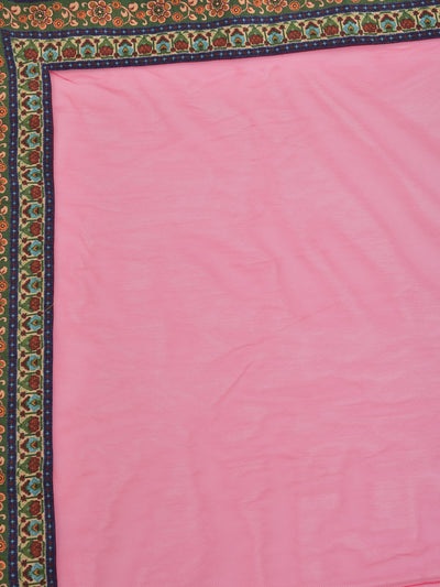 Neeru's Pink Printed Anarkali Kurta With Dupatta