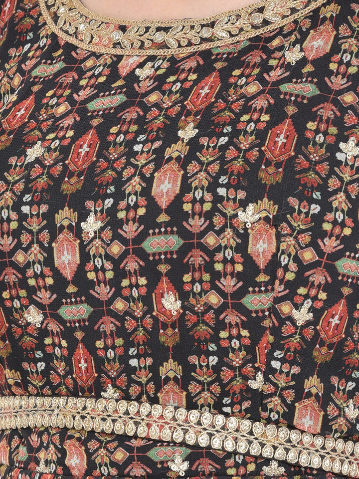 Neerus Printed Color Georgette Fabric Lehenga Choli