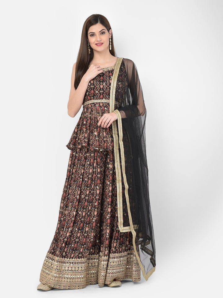 Neerus Printed Color Georgette Fabric Lehenga Choli