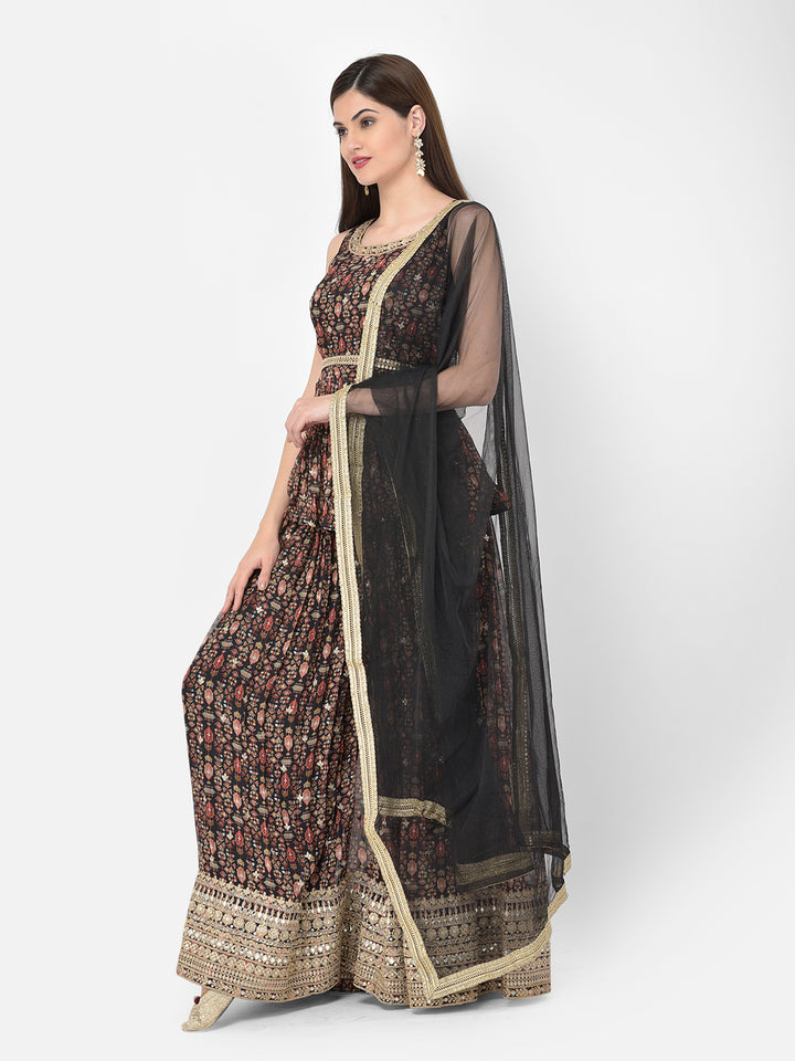 Neerus Printed Color Georgette Fabric Lehenga Choli