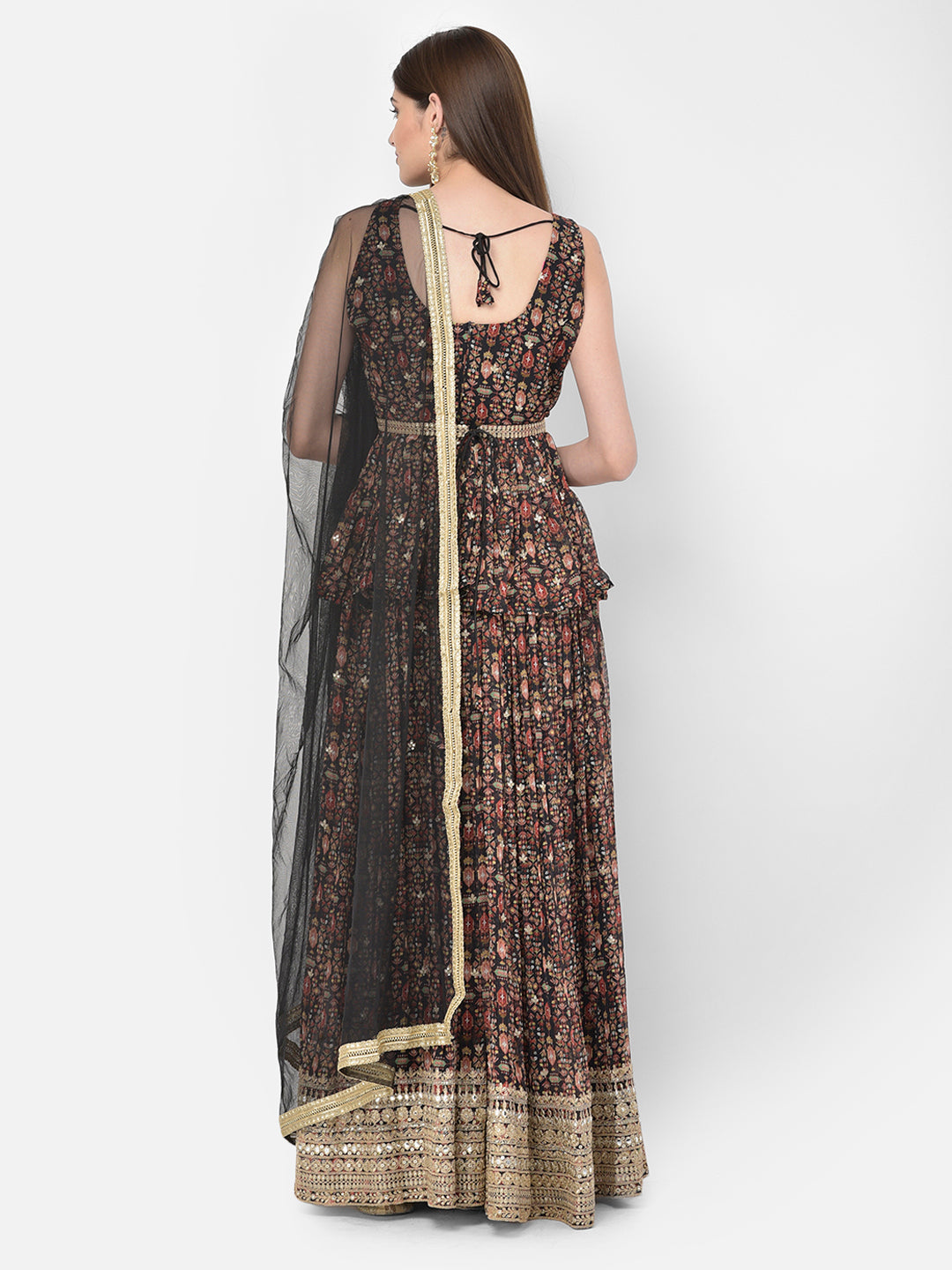 Neerus Printed Color Georgette Fabric Lehenga Choli