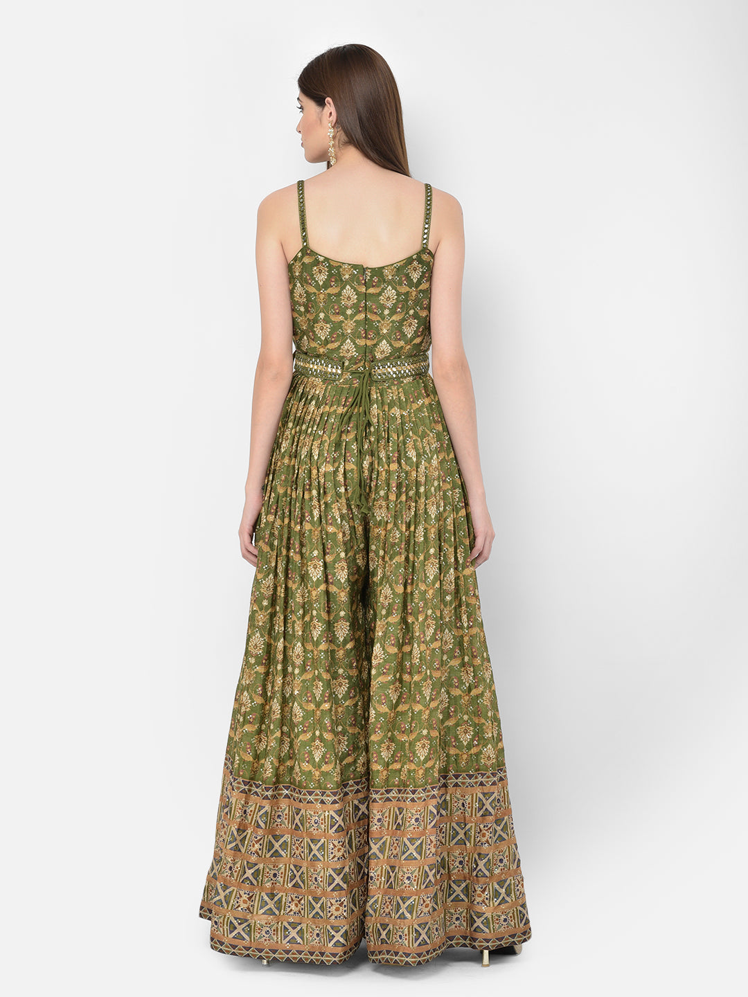 Neeru's Printed Color Georgette Fabric Gown