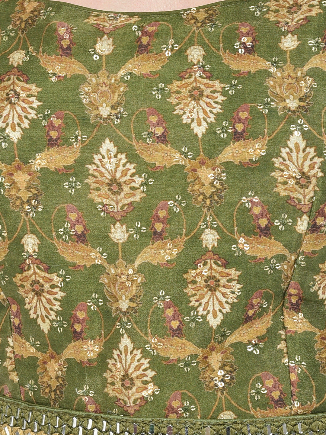 Neerus Multi georgette printed gown - detail view 3