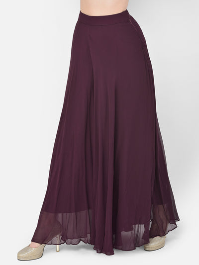Neeru'S wine color, georgette fabric salwar kameez