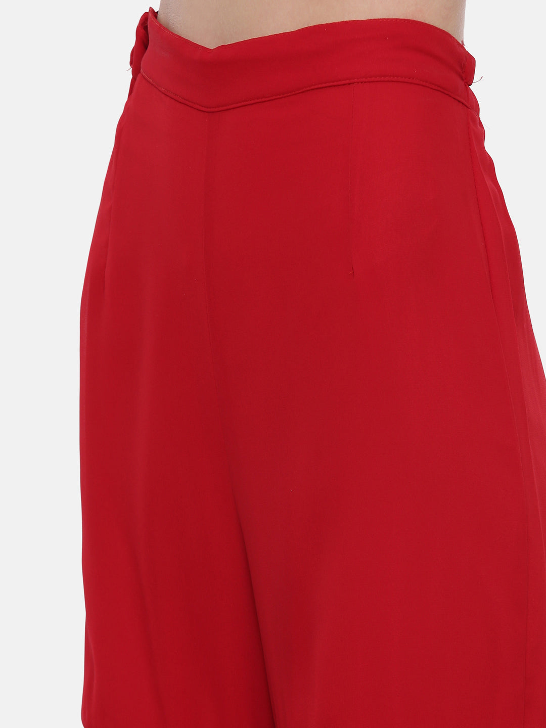 Neeru'S Maroon Color, Georgette Fabric Full Sleeves Suit-Gharara
