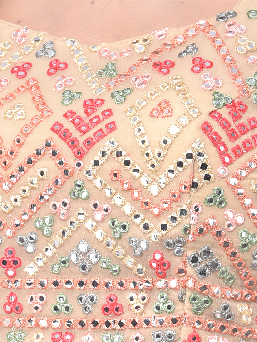 Neeru'S Peach Embellished Lehenga Set