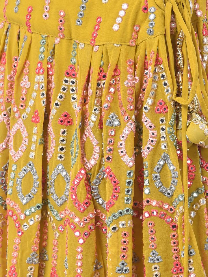Neerus Yellow Embellished Lehenga Set
