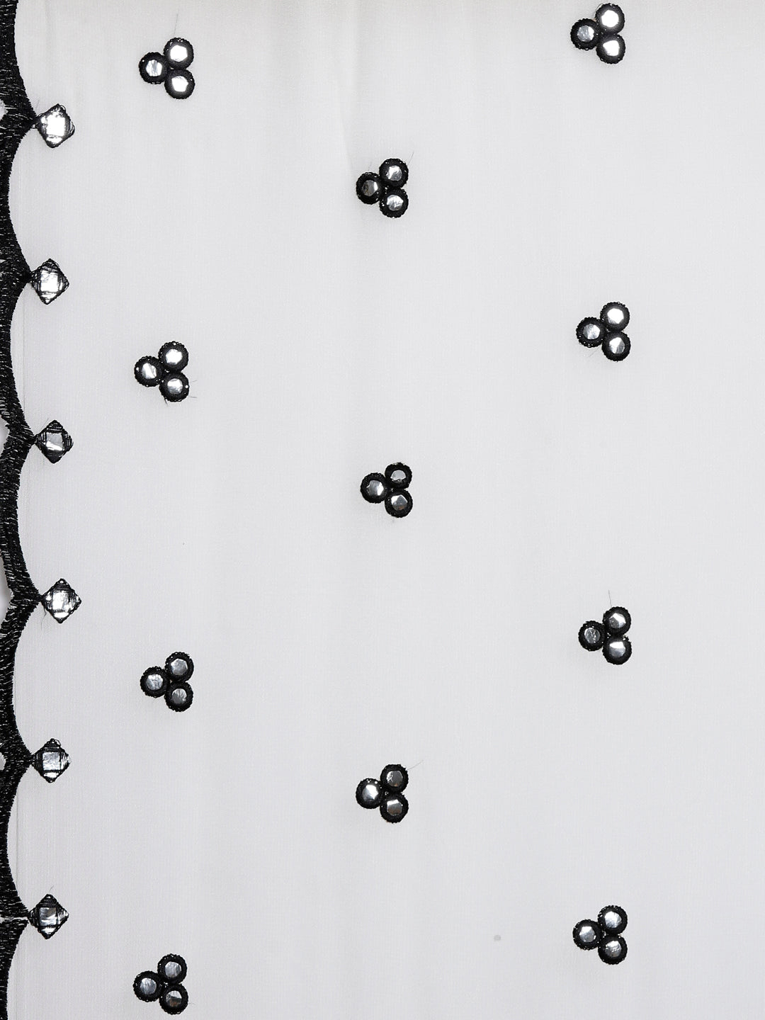 Neerus Cream Color Mercerized Fabric Suit-Short Anarkali