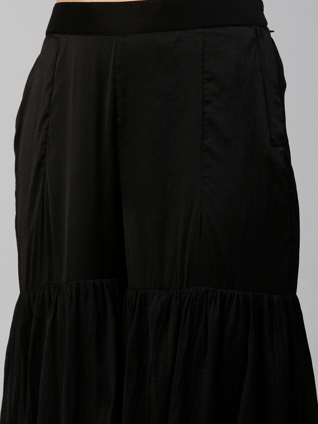 Neerus Cream Color Mercerized Fabric Suit-Short Anarkali