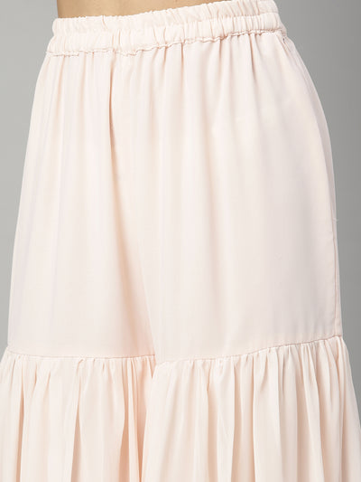 Neeru's Peach Color Georgette Fabric Suit-Anarkali