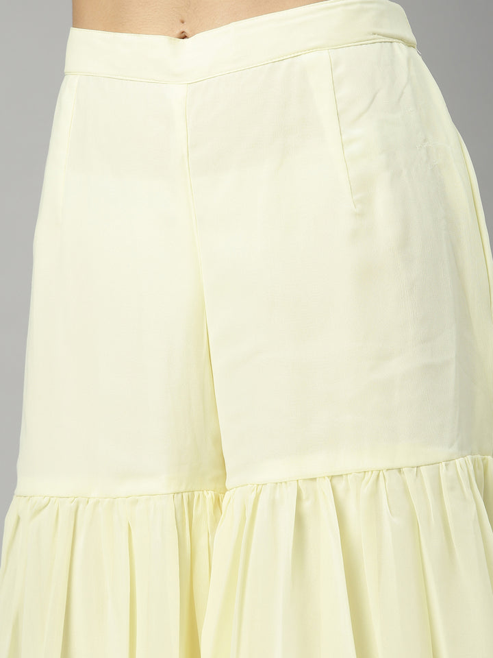 Neerus Yellow Georgette Printed Anarkali Suit Set - detail view 2