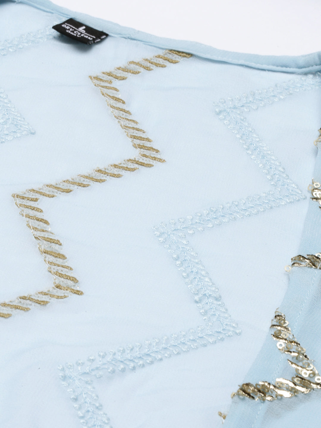 Neerus Blue Georgette Suit Set - detail view 5