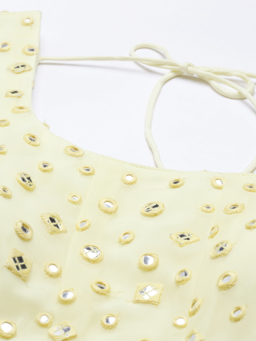 Neerus Yellow Color Georgette Fabric Suit-Short Anarkali