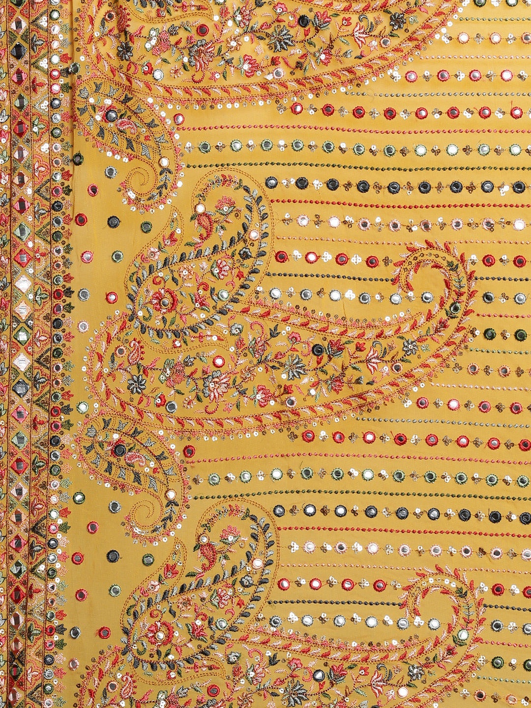 Neerus Pink silk embroidered anarkali suit set - detail view 7