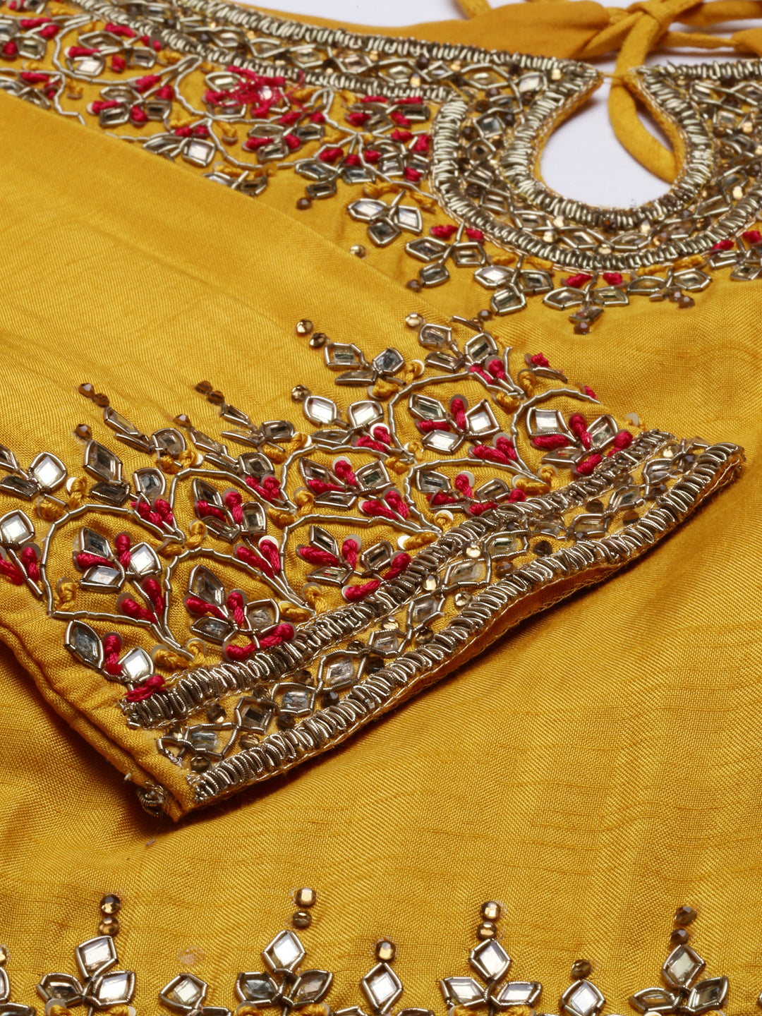 Neeru'S Yellow Color, Silk Fabric Suit-Anarkali