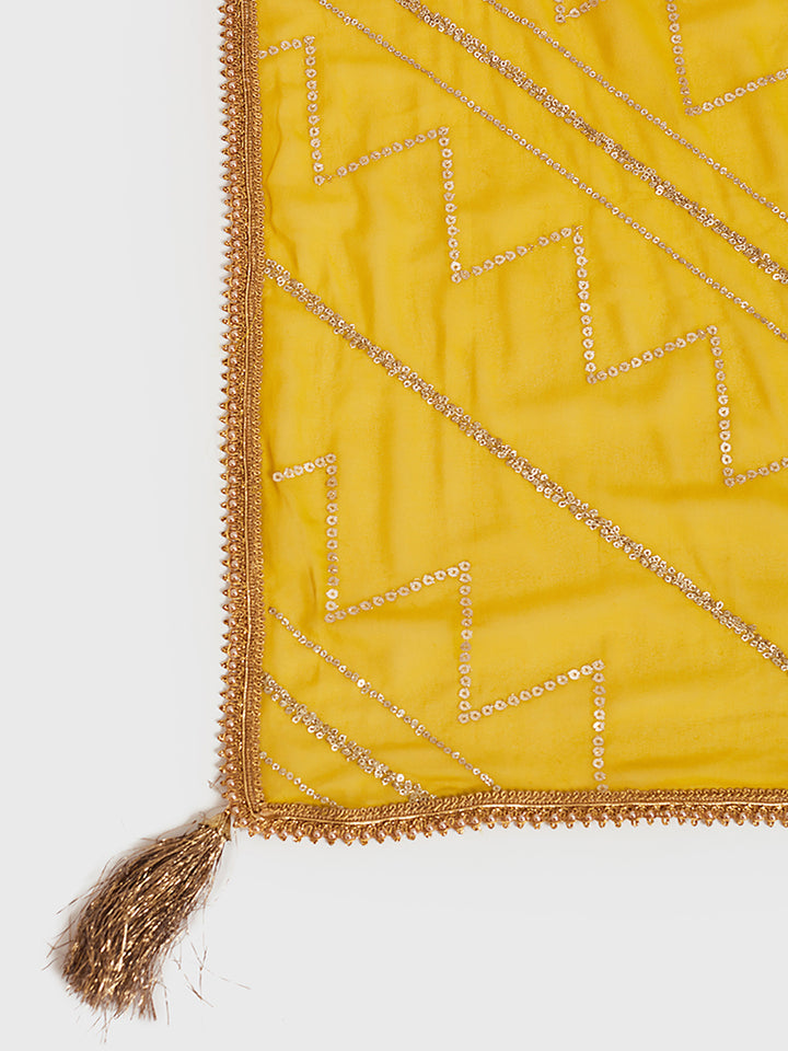 Neerus Multi georgette embellished lehenga set - detail view 2