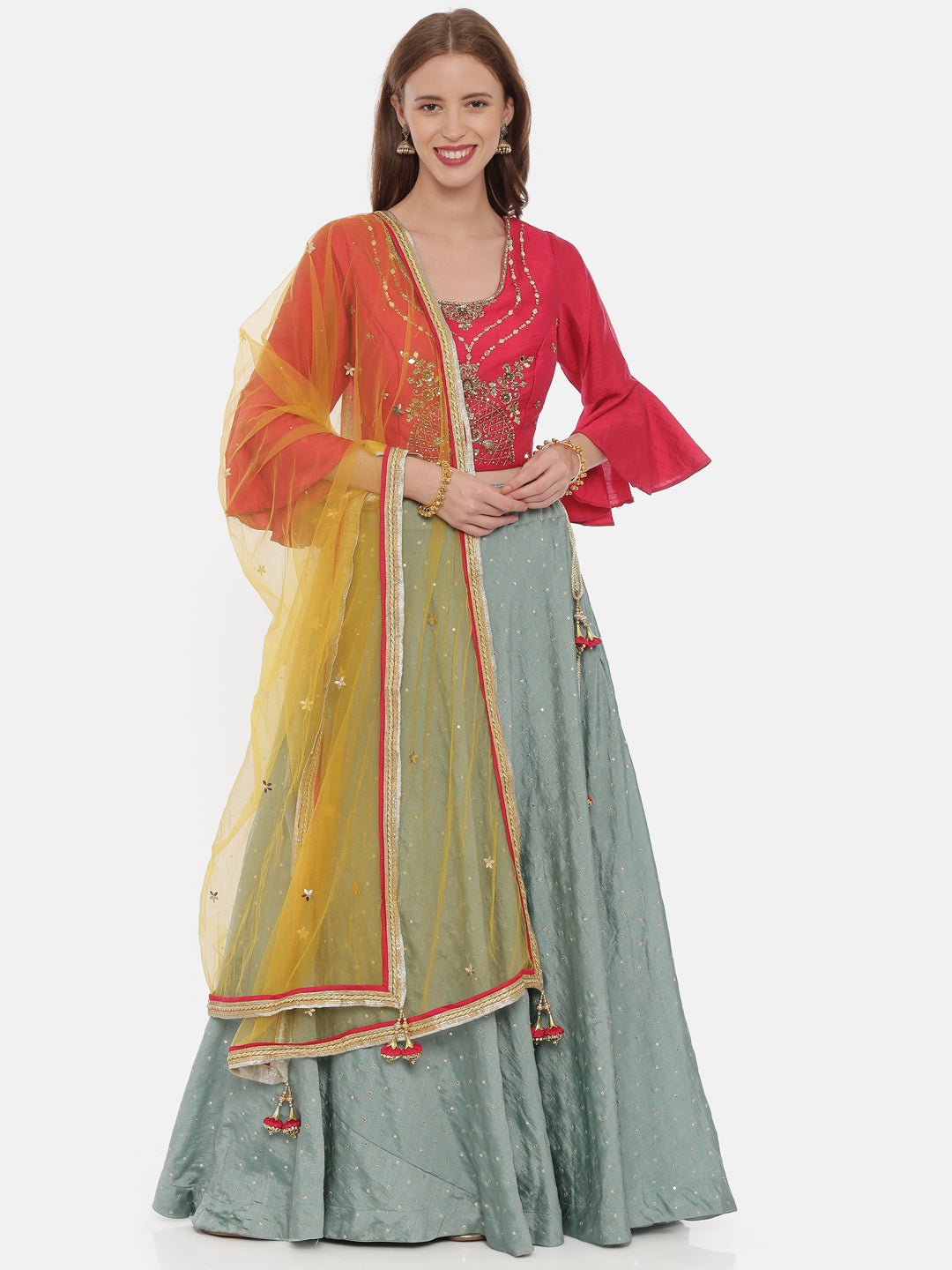 Neerus Multicolor Zari Lehenga Set