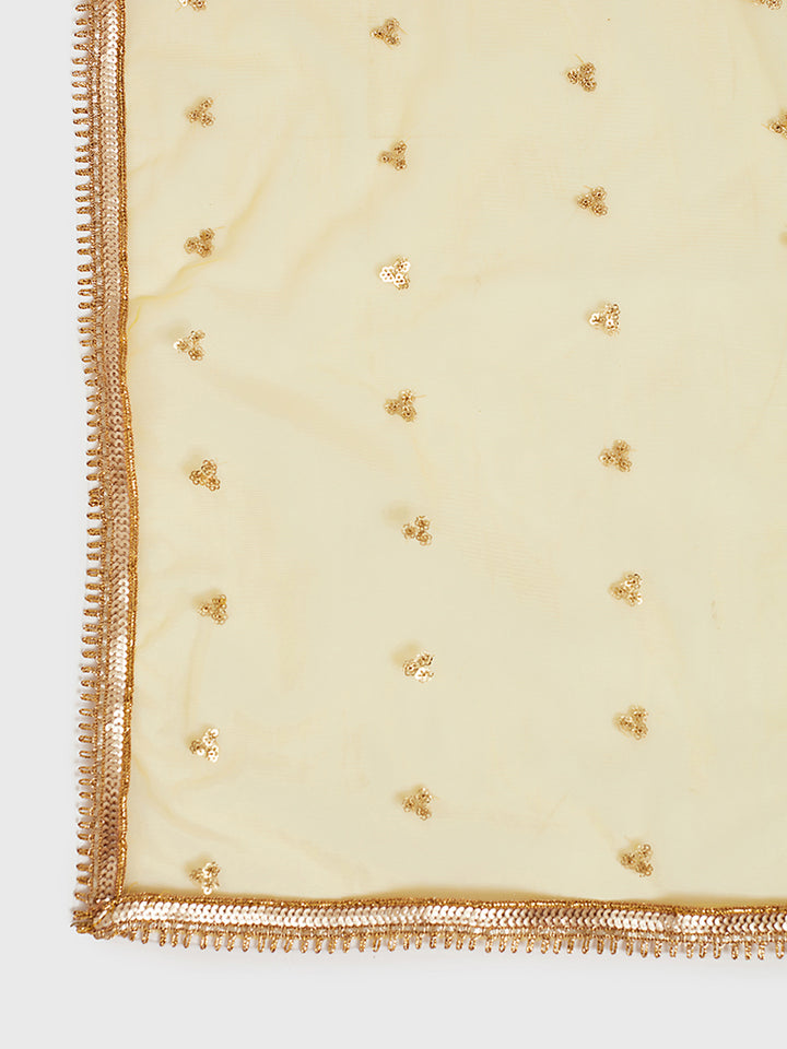 Neerus Yellow Color Georgette Fabric Suit-Gharara