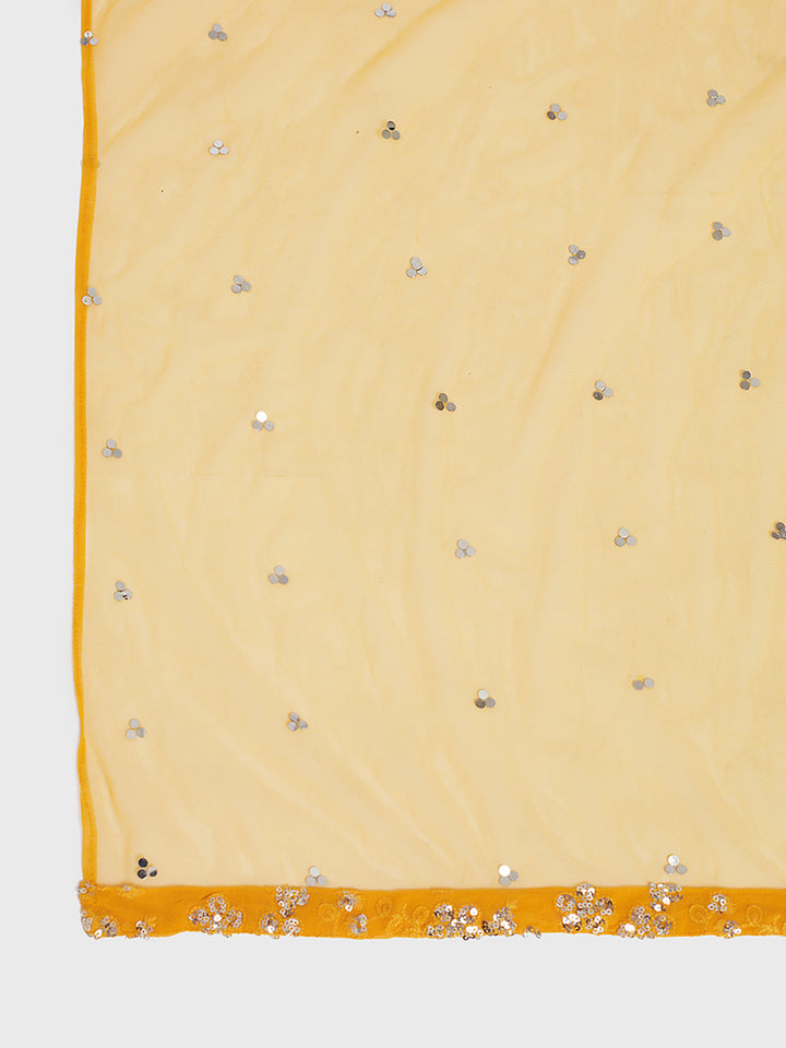 Neerus Yellow Color Georgette Fabric Suit-Gharara