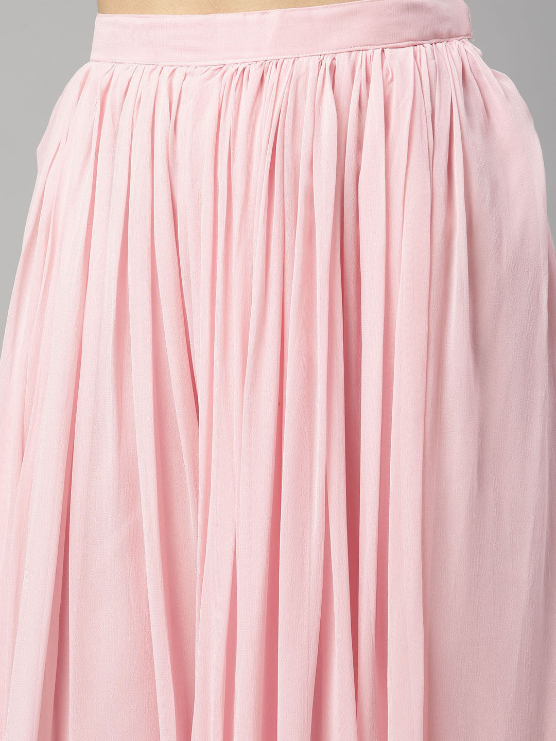 Neeru's Pink Color Georgette Fabric Suit-Fusion