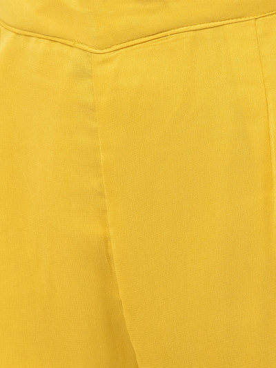 Neeru'S Yellow Color Georgette Fabric Suit-Gharara