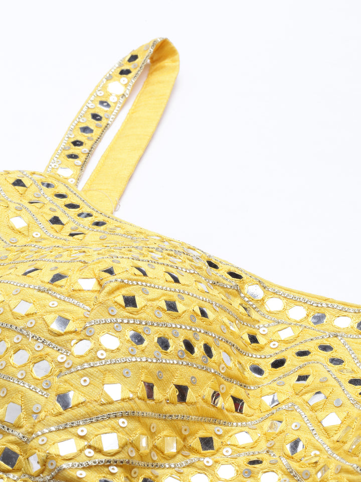 Neerus Yellow Color Georgette Fabric Suit-Fusion