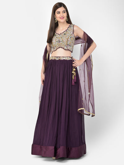 Neeru'S wine color, georgette fabric salwar kameez