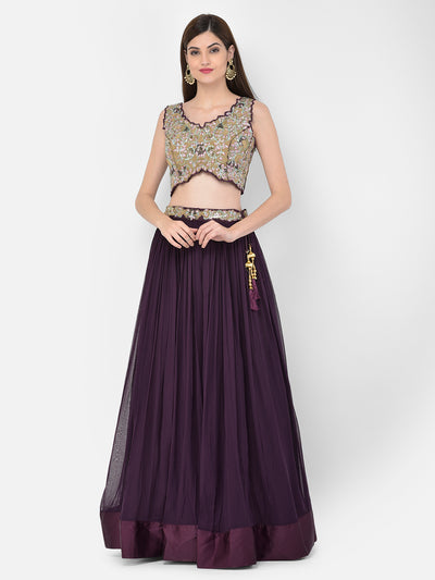 Neeru'S wine color, georgette fabric salwar kameez