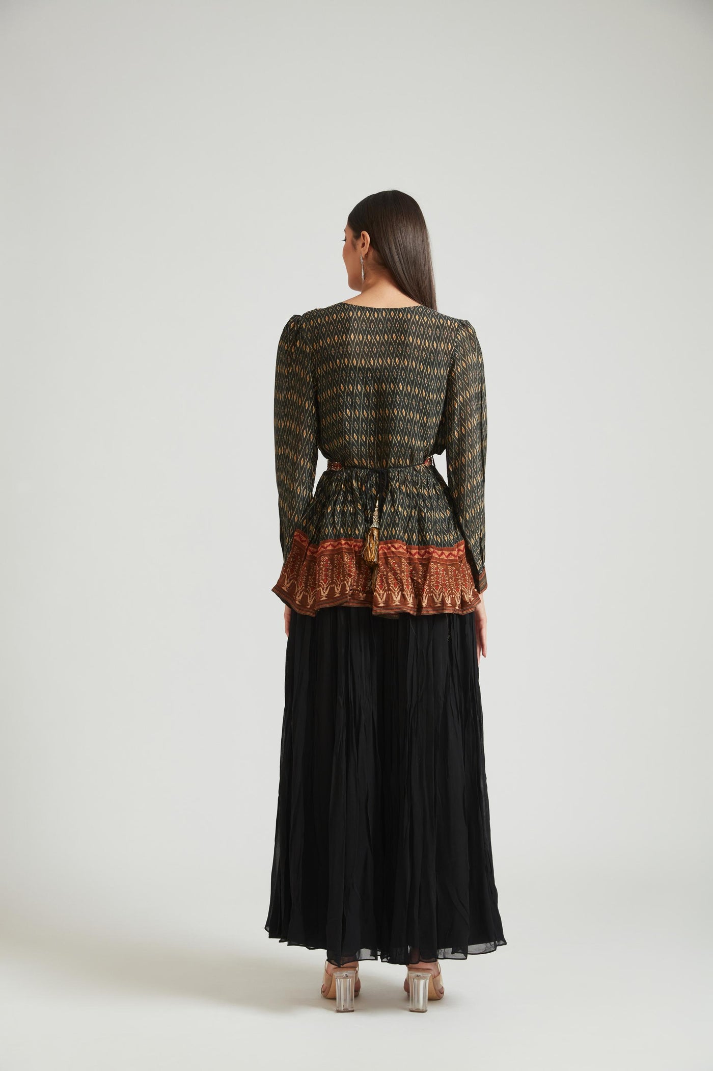 Neeru's Black Color Silk Fabric Salwar Kameez