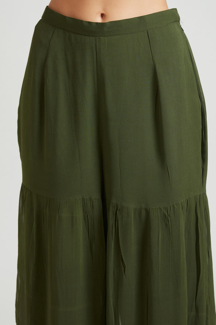 Neerus B Green Color Georgette Fabric Salwar Kameez