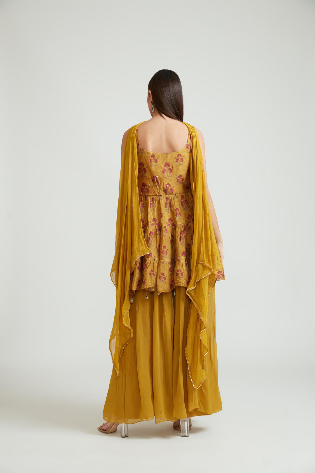 Neerus M Green Color Georgette Fabric Anarkali Suit Set