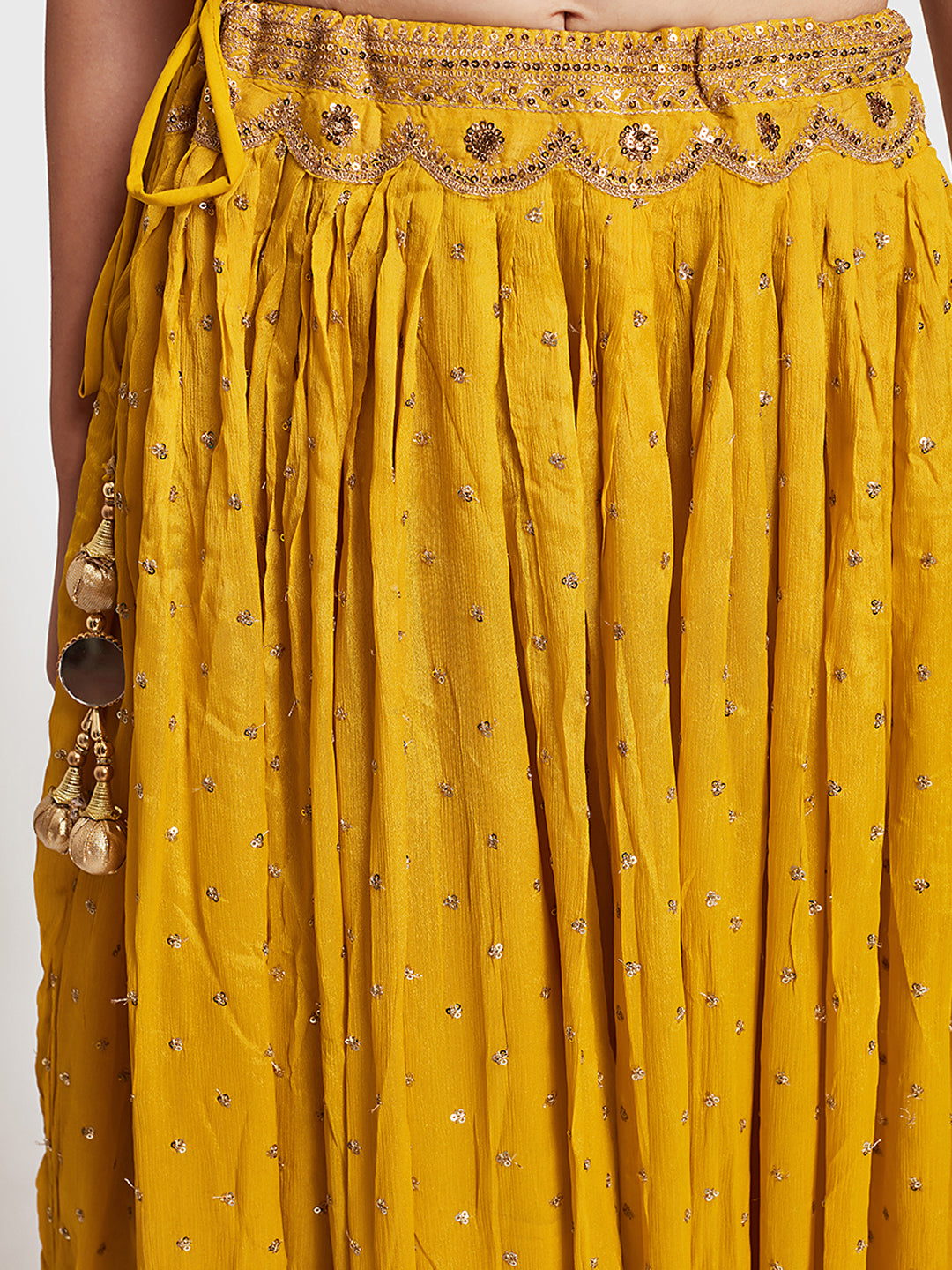 Neeru's Yellow Color Georgette Fabric Ghagra Set