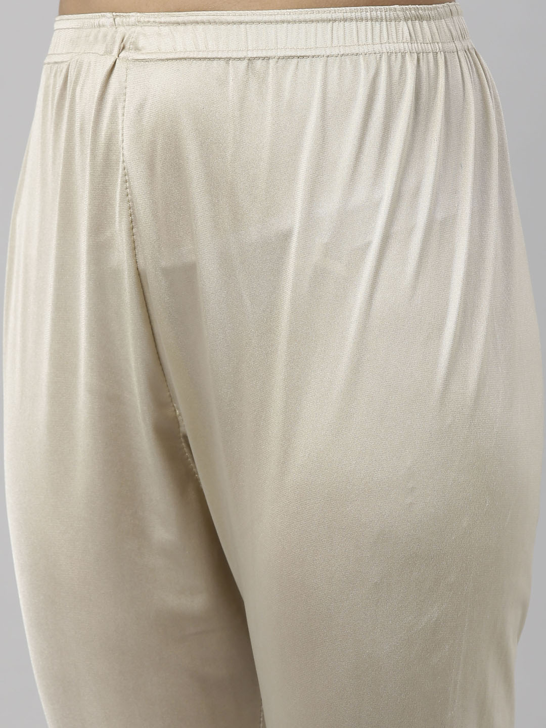 Neerus Grey Chanderi Anarkali suit set - detail view 7