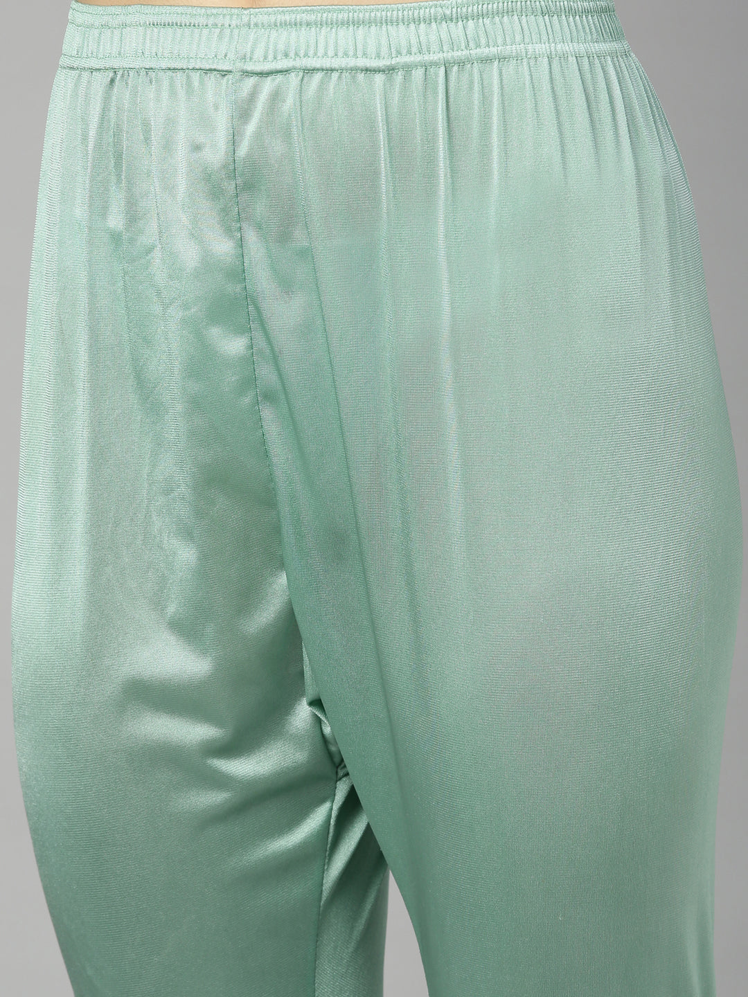 Neeru'S Sea Green Color, Chanderi Fabric Suit-Anarkali