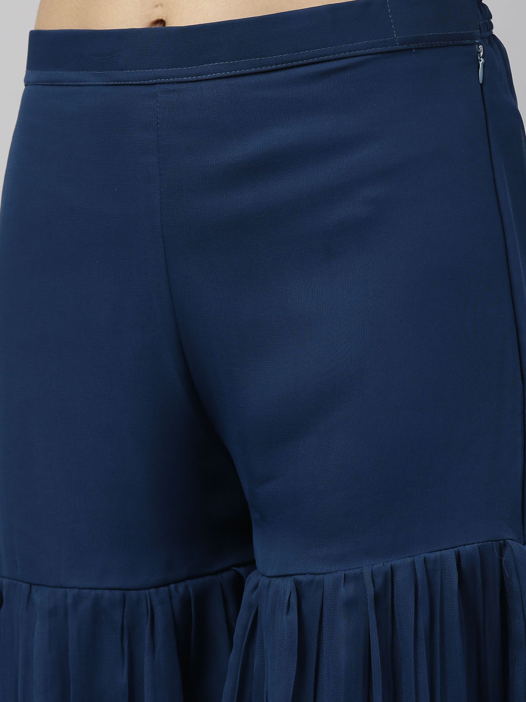 Neeru'S Blue Color, Georgette Fabric Suit-Short Anarkali