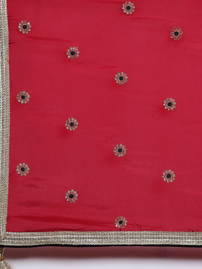 Neeru's Navy Blue Color Chanderi Fabric Suit-Anarkali