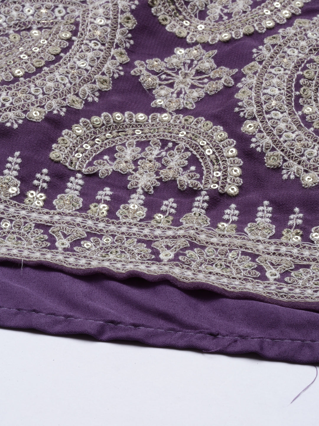 Neeru'S Lavender Color, Georgette Fabric Suit-Short Anarkali