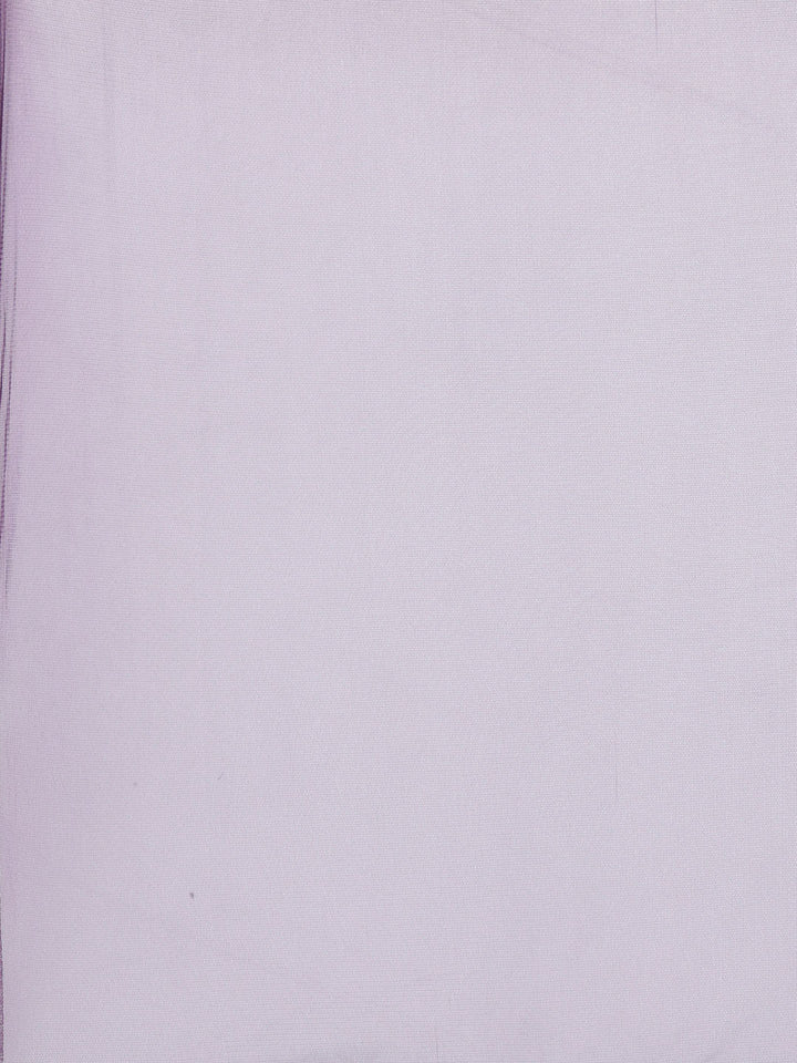 Neerus Purple georgette anarkali suit set - detail view 7