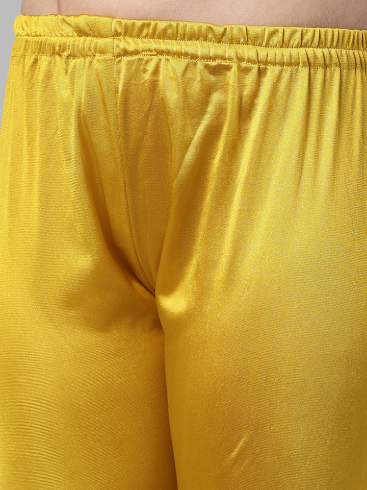 Neerus Yellow Color Poly Georgette Fabric Kurta Sets With Dupatta