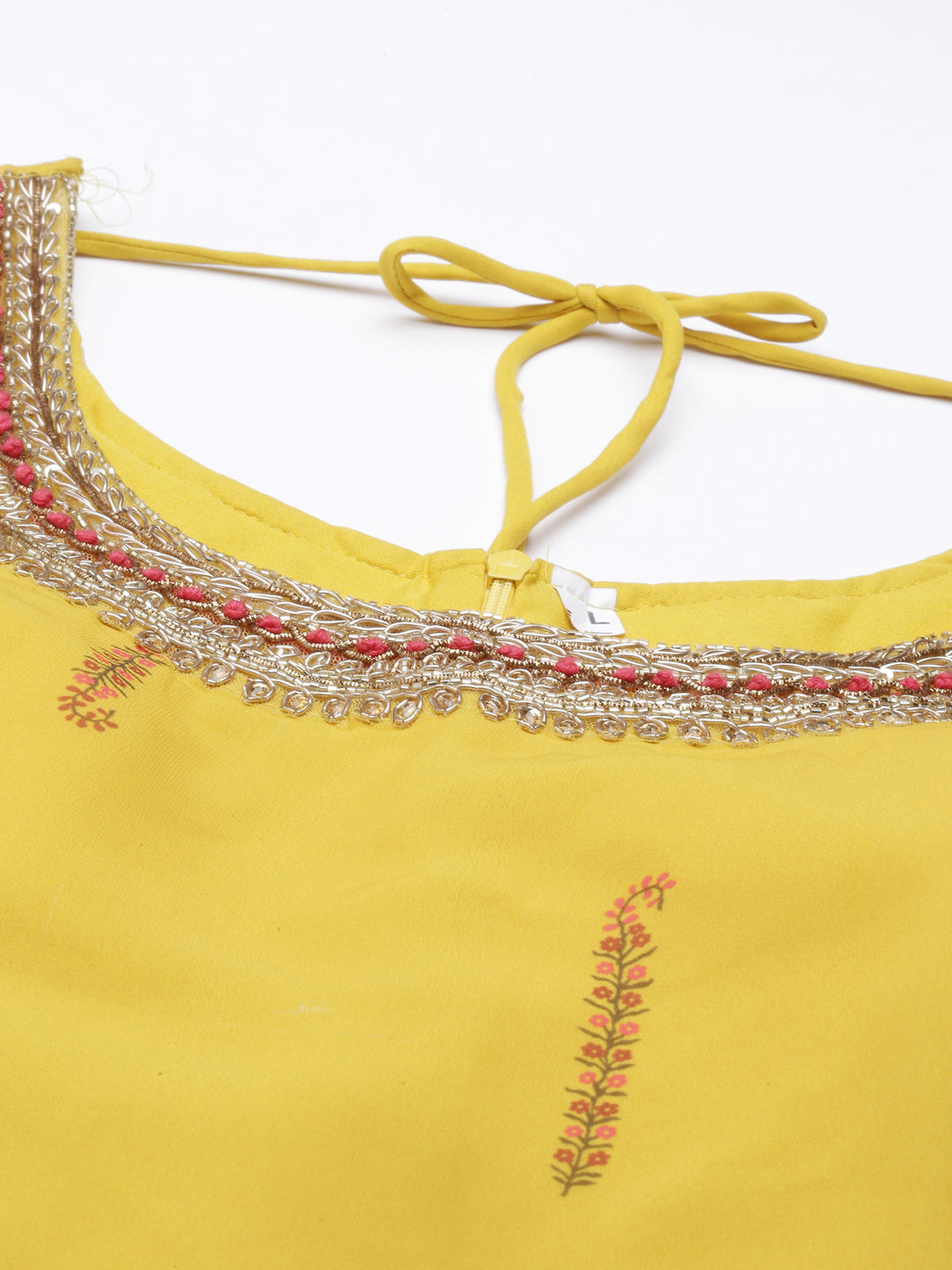 Neeru'S YELLOW color, Poly Georgette fabric Kurta Sets With Dupatta