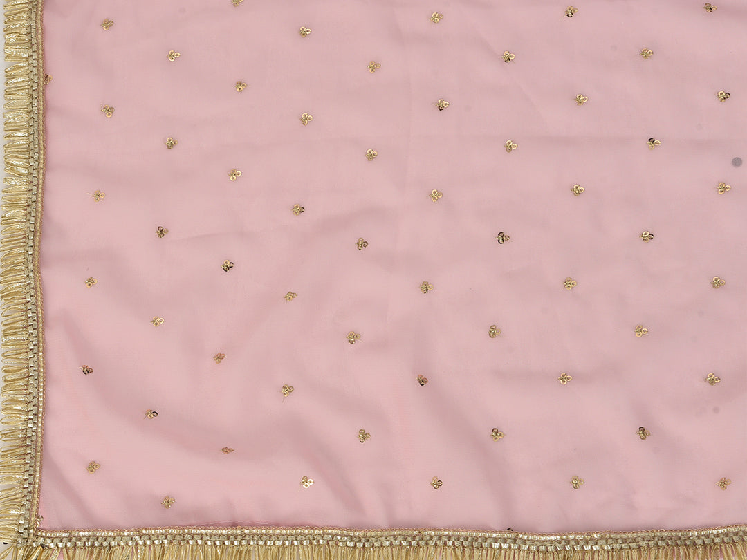 Neerus Wine Color Georgette Fabric Ghagra Set