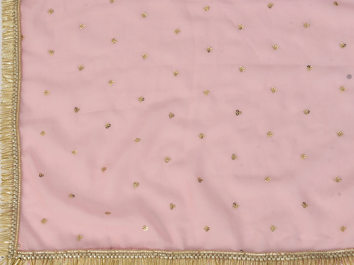 Neerus Wine Color Georgette Fabric Ghagra Set