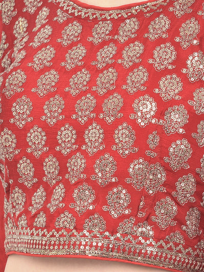 Neeru'S Red Color Georgette Fabric Ghagra Set