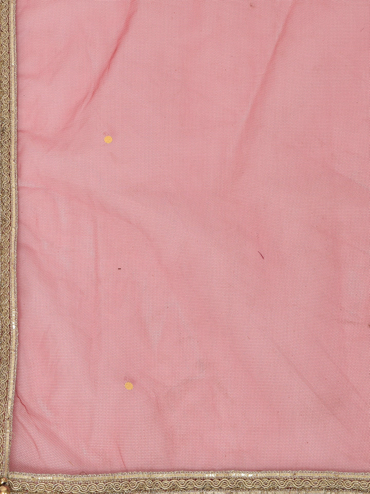 Neerus Red georgette embellished lehenga choli set - detail view 3