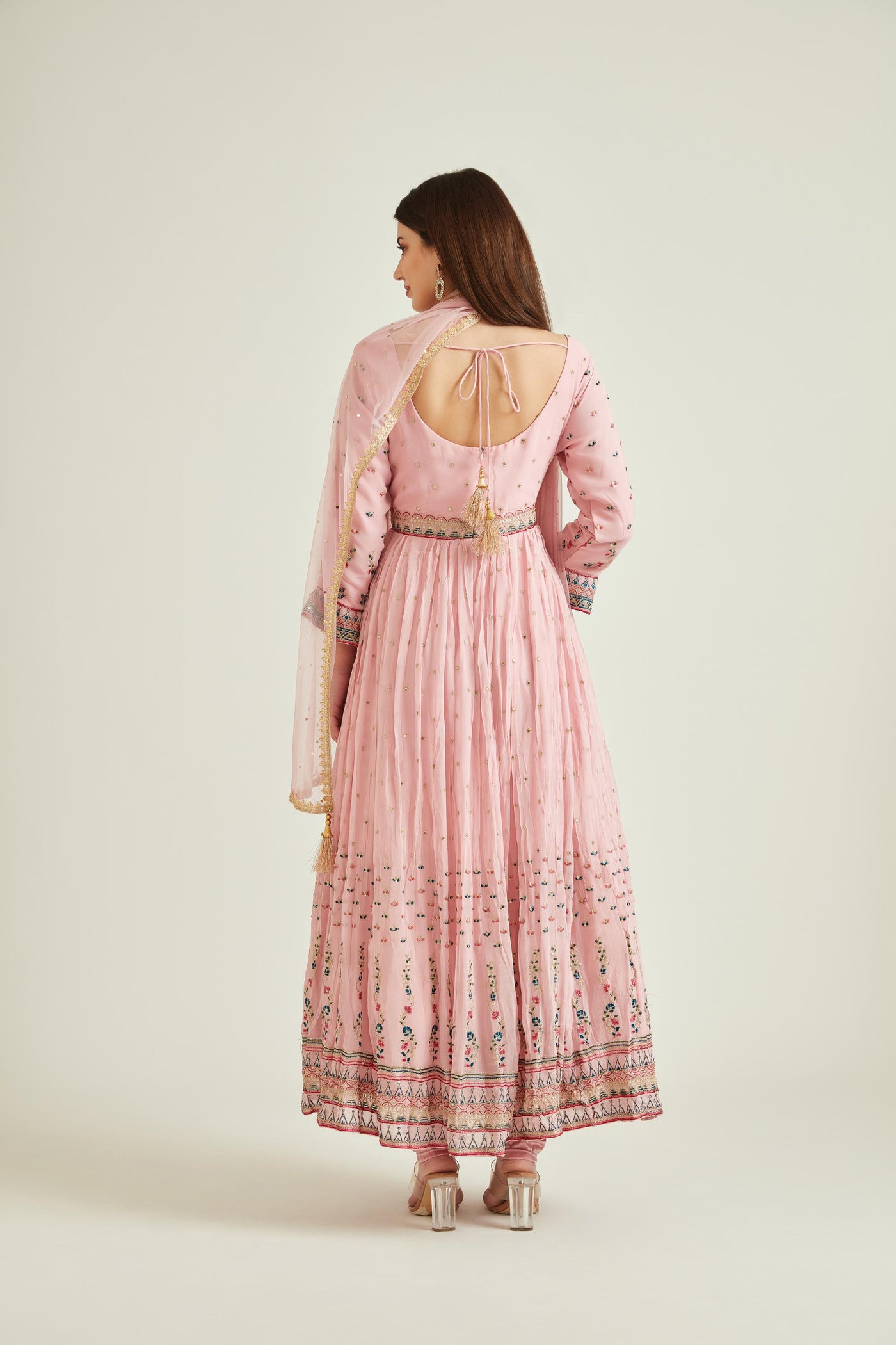 Neeru'S BABY PINK Colour GEORGETTE Fabric SUIT