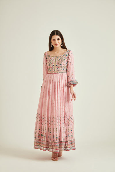 Neeru'S BABY PINK Colour GEORGETTE Fabric SUIT